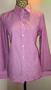 EUC: IZOD button down pin stripe top